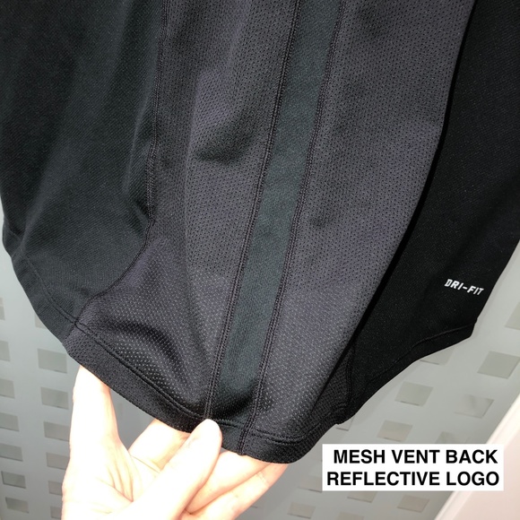 NIKE DRI-FIT Reflective Mesh Back Vent Scoop Neck Tagless Athletic Tank Top NEW! - Picture 7 of 10